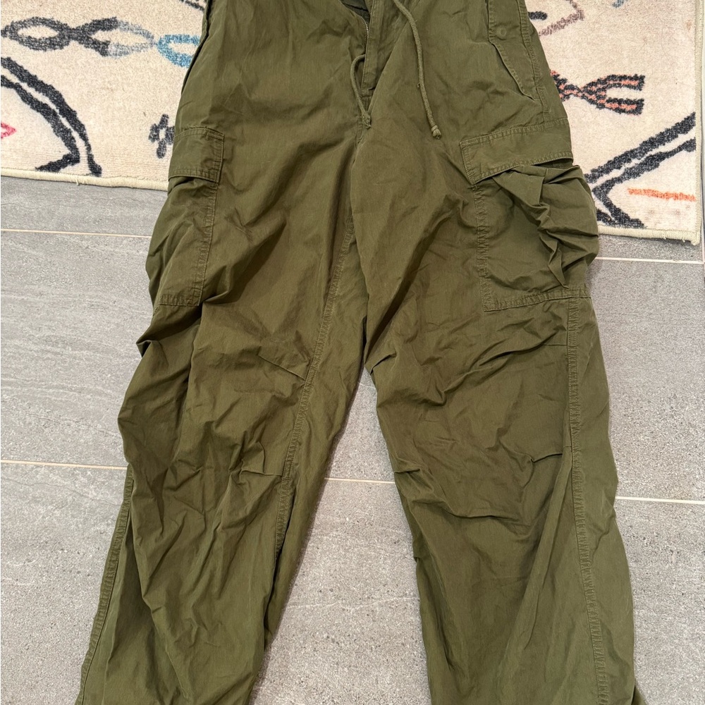 TNA Green Cargo Pants Relaxed Fit